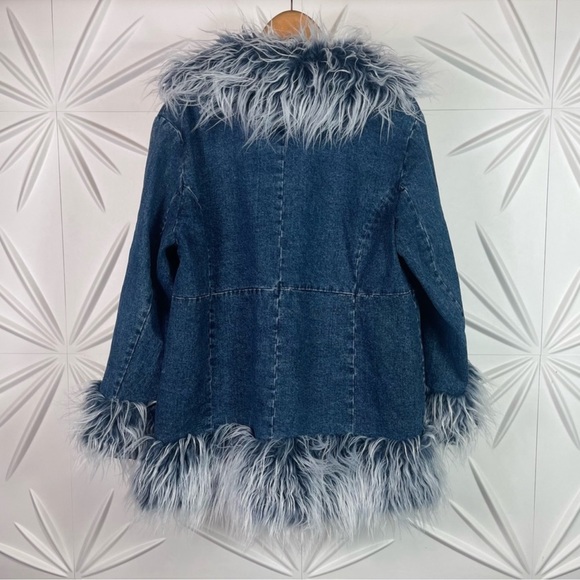 🎸 PENNY LANE STYLE DENIM COAT ✌🏽RARE GEM 💎 - Picture 3 of 12